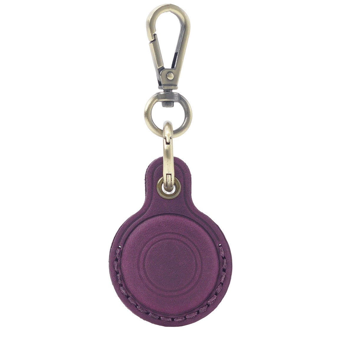 Wholesale Anti-lost Protective Case Cowhide Tracker Leather Keychain